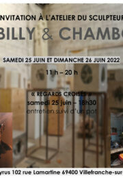 Invitation expo sculpture Debilly Chambon