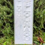 Plaque de maison en marbre de Carrare